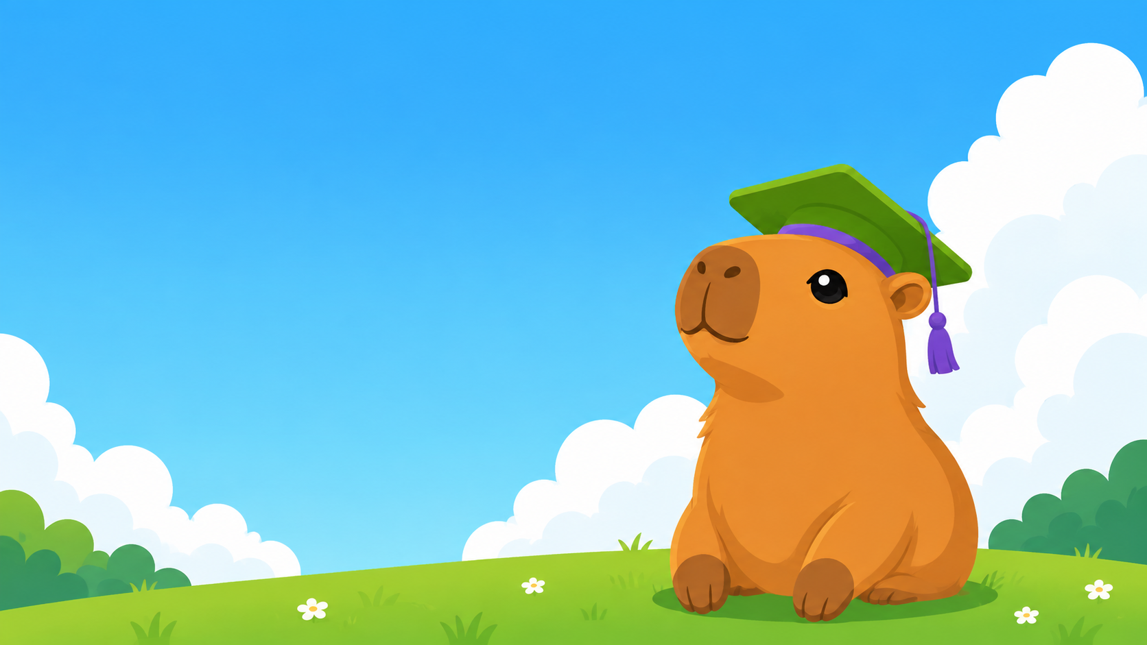 TalkiBara capybara relaxing on a sunny meadow
